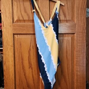 Jessica Simpson Blue and Yellow Kids One Piece